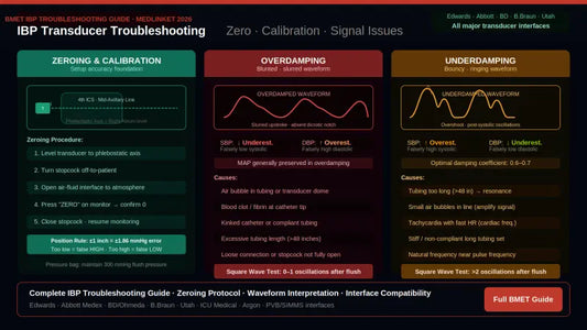 IBP Transducer Troubleshooting: Zero, Calibration, Signal Issues | BMET Guide
