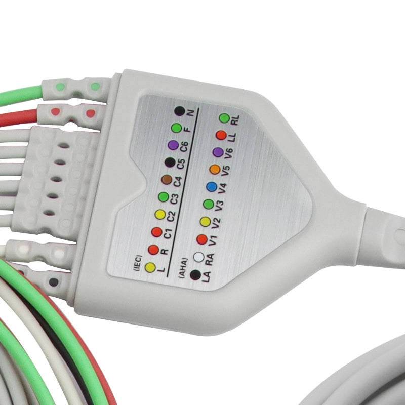 Nihon Kohden Compatible Direct-Connect EKG Cables With 10 Leads Grabber AHA