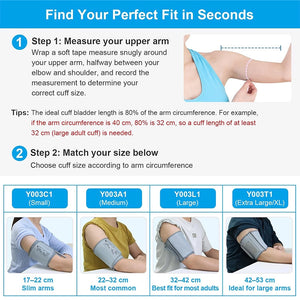 Compatible Omron NIBP Blood Pressure Cuff, Reusable Single Tube for Series 5, 660, 670, 680 & 690 Monitors