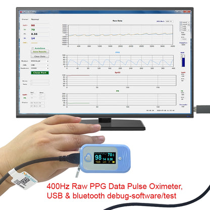 400Hz Raw PPG Data Pulse Oximeter
