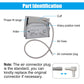 Blood Pressure Arm Cuff - MED LINKET Replacement Cuff Compatible with Omron CM2 H-CR24 D-Ring Cuff（Medium）