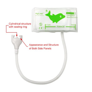 Philips MP Series M1870S Compatible Disposable Neonate #3 NIBP TPU Cuff with New Safety Connector