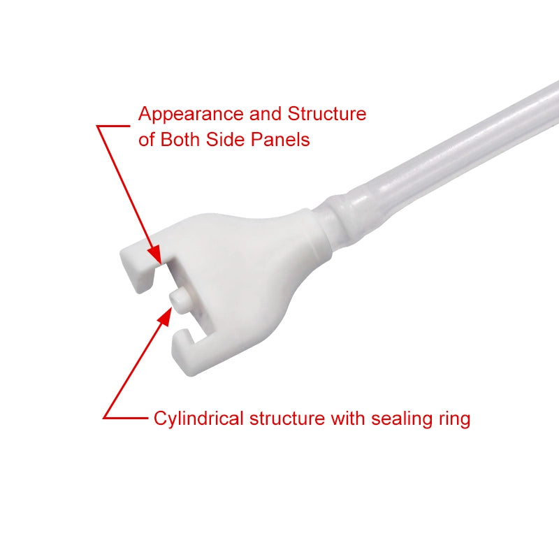 Philips M1868S compatible neonate #2 NIBP TPU cuff safety connector with sealing ring and locking hook
