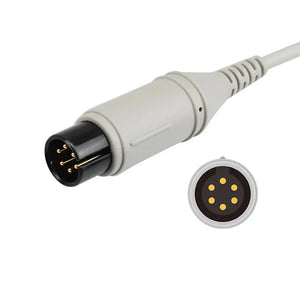IBP Connector, AAMI/ZOLL/Spacelabs/Datascope/BCI Monitor End, 6pin