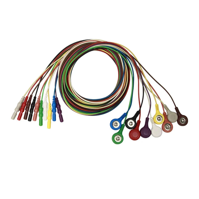 EMG Lead snap electrode cables 10-Wireset with 1.5 DIN Plug-96in