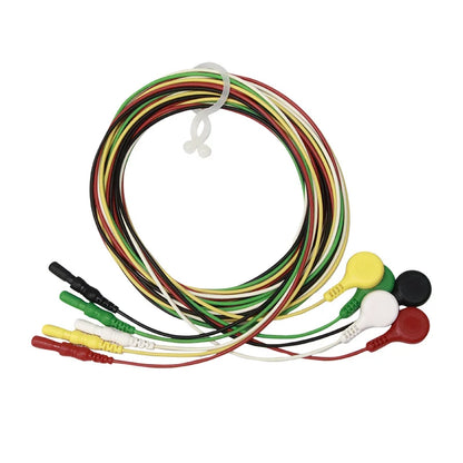 EMG Lead snap electrode cables 5-Wireset with 1.5 DIN Plug IEC-72in