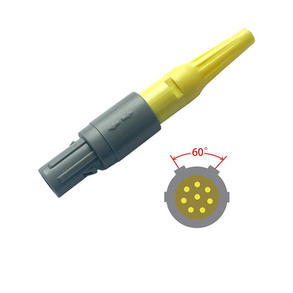 LEMO-Compatible 8-Pin Connector, 60° Dual Key Positioning
