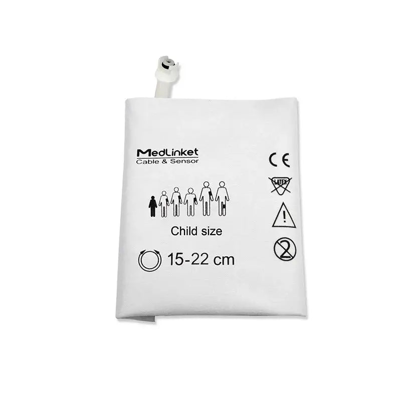 Disposable Pediatric NIBP Cuff 15–22cm | Compatible with Life Scope TR & GE Monitors