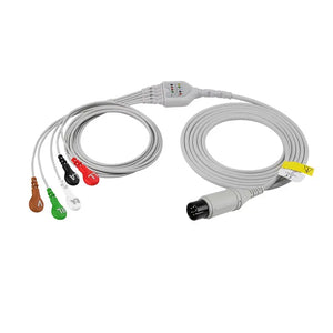 6PIN AAMI 5 lead ECG cable,Snap,AHA