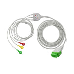 GE 3 Lead ECG cable Compatible with Snap connector IEC -2001292-001