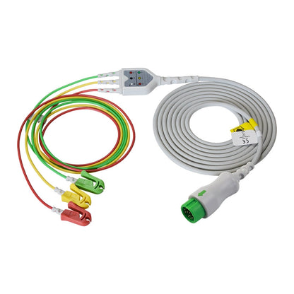 Mindray 3 lead ECG cable Compatible with pinch Grabber IEC-EA6232A