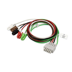 5-Lead ECG Leadwires Compatible with GE | AHA Grabber End 36in Molded