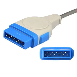 GE 2021406-001/2025350-001,2021406-002 compatible SpO2 Adapter Cable,11Pin Connector to DB 9PIN,2.4ft,Nelllcor OXimax TECH.