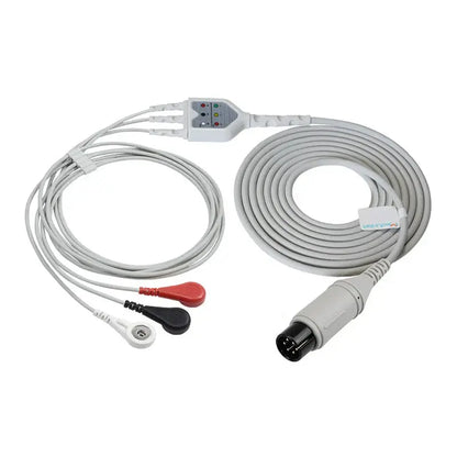 6PIN AAMI 3 lead ECG cable,Snap,AHA