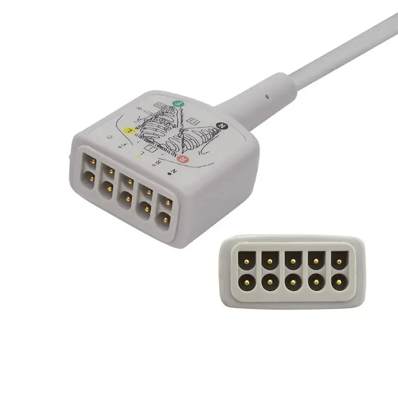 GE Marquette ECG Cable 10pin  VS style connectors
