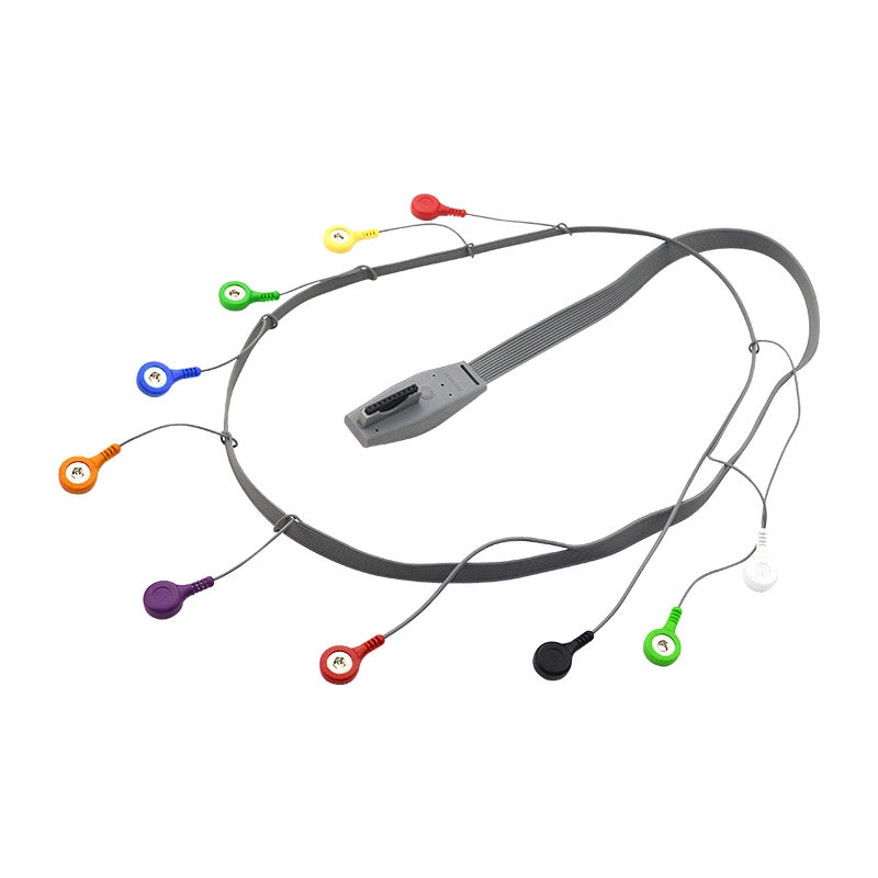 Mortara Holter ECG Cable Compatible with 10 Leads Snap-AHA 1.2m