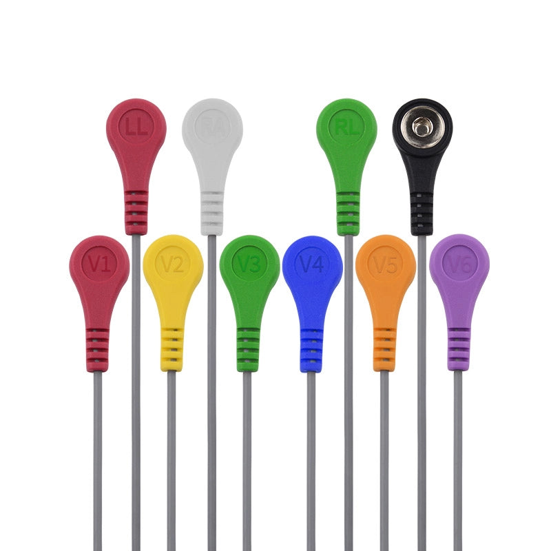 Mortara Holter ECG Cable with 10 Leads Snap-AHA