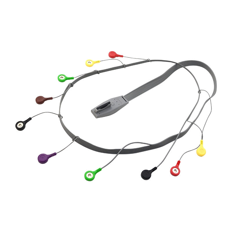 Mortara Holter ECG Cable Compatible with 10 Leads Snap-IEC 1.2m
