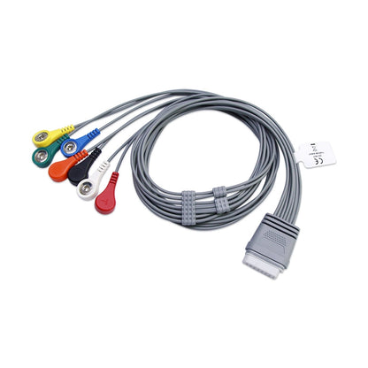 Edan ECG Cable Compatible with 7 Leads Snap,IEC,0.9m, for SE-2003 Holter System