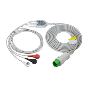 Mindray 3 lead ECG cable,Snap,AHA