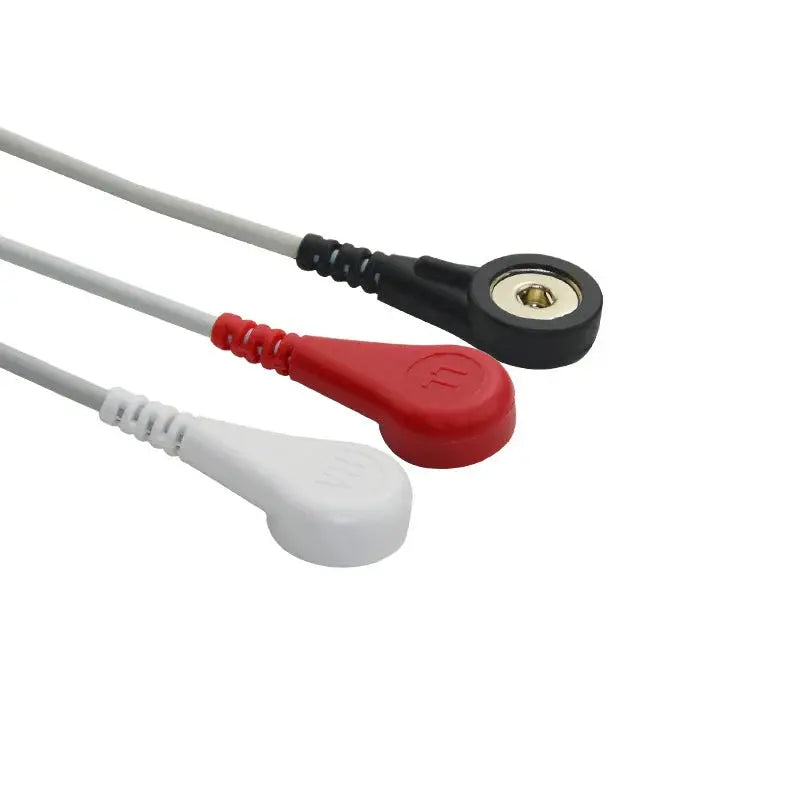 ECG cable with Snap connector,3 lead,AHA