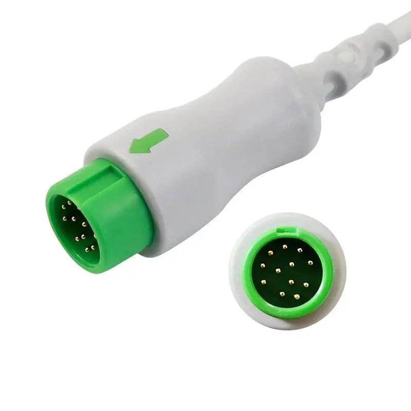 Alpta Mindray Compatible ECG EKG Trunk Cable - 5 Leads, 6-Pin Connector (0012-00-1255-01)