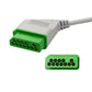 ECG cable connectors,12PIN Green for for Nihon Kohden