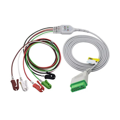 Nihon Kohden 5 lead ECG cable,Grabber,AHA