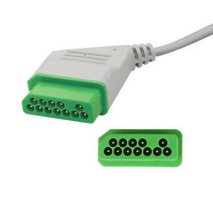 ECG cable connectors,12PIN Green for for Nihon Kohden