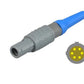 6-pin LEMO direct-connect plug for reusable adult SpO2 sensor, compatible with Comen and Lutech monitors