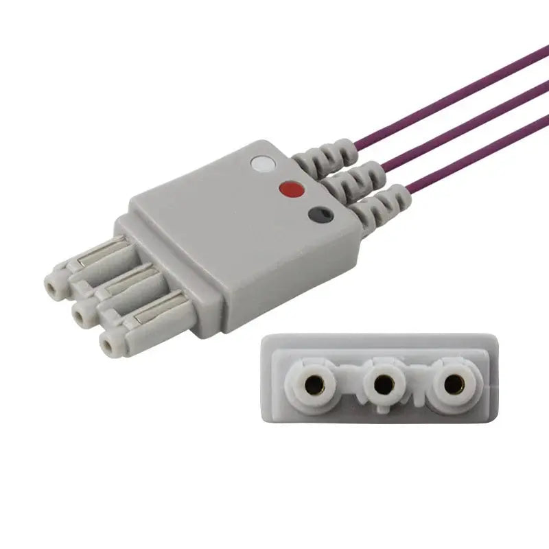 Philips M1624A/989803144941 compatible 3-Ld Miniclip ECG Leadwire,Infant/neonatal