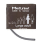 Single tube reusable blood pressure cuff, compatible with Mindray GE Philips monitor systems
