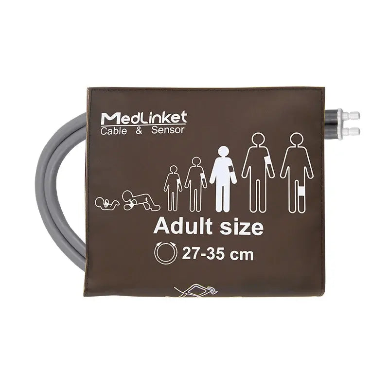 MedLinket GE Critikon DURA-CUF compatible reusable adult NIBP cuff 27-35cm that carries over from Dash to CARESCAPE