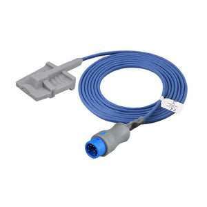 Mindray-compatible adult silicone soft SpO2 sensor with intact optical components and TPU jacket