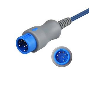 6-pin blue connector for Mindray pulse oximeter cable, high-quality replacement SpO2 adapter plug.