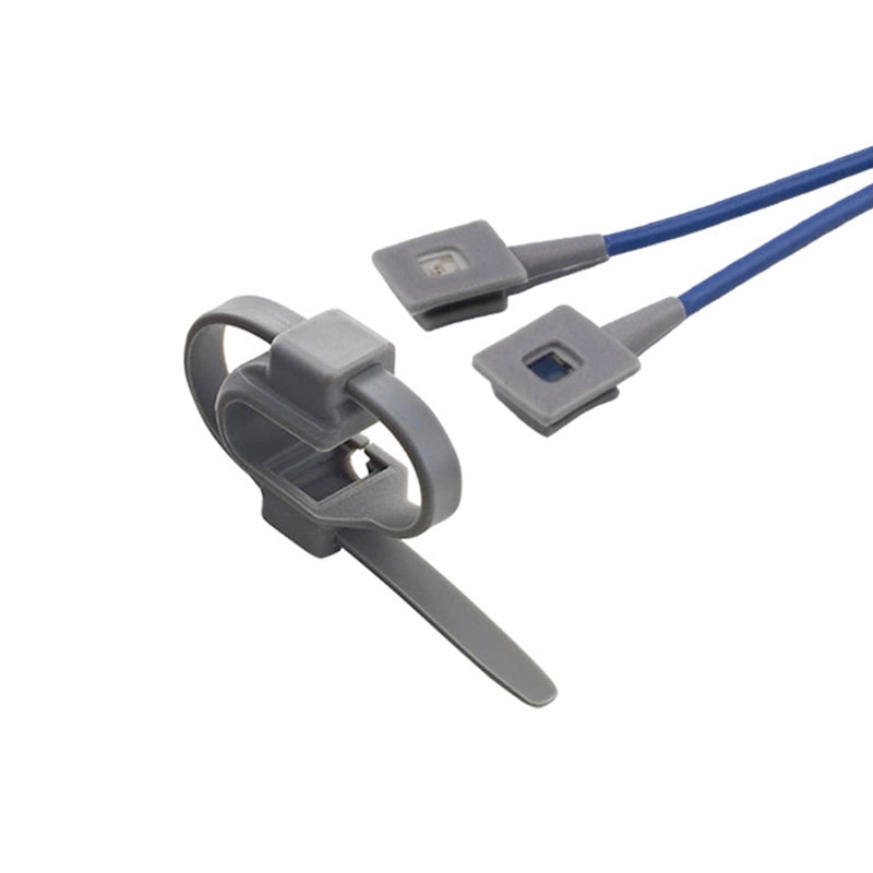 Reusable Y-type multi-site SpO2 probe for pediatric and neonatal monitoring, soft silicone wrap-style sensor head