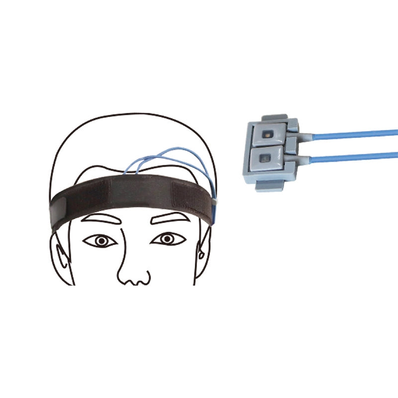 Neonate forehead SpO2 sensor application using a headband, non-invasive monitoring for clinical use