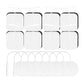 TENS unit replacement pads, 24-pack with 16 square and 8 round 2mm pin electrodes