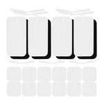 TENS unit replacement pads, 20-pack with 12 square and 8 rectangular 2mm pin electrodes