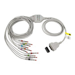 GE 2029893-001 Direct-Connect EKG Cables With 10 Leads 4mm Banana AHA