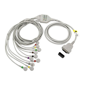 GE Marquette Direct-Connect EKG Cables Compatible With 10 Leads 4mm Snap IEC