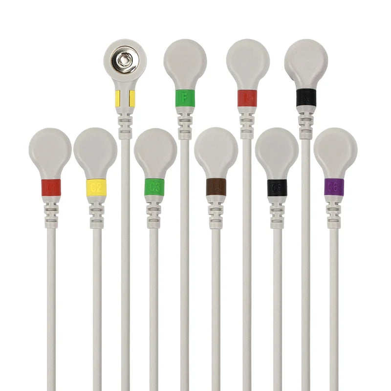 10 Lead ECG/EKG Cable With 4mm Snap IEC