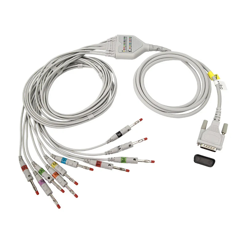 Schiller Direct-Connect EKG Cables Compatible With 10 Leads 4mm Banana AHA(Short Screw)