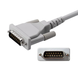 DB-15pin Connector with short Screws ECG/EKG Cable for Schiller