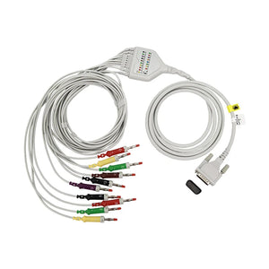 Schiller Direct-Connect EKG Cables Compatible With 10 Leads 4mm Banana IEC(Short Screw)