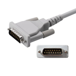 DB-15pin Connector with short Screws ECG/EKG Cable for Schiller