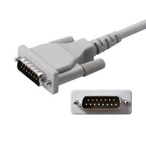 DB-15pin Connector with short Screws ECG/EKG Cable for Schiller