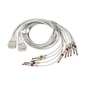 GE Healthcare EKG LeadWire Compatible 10-Leads With 4mm Banana IEC