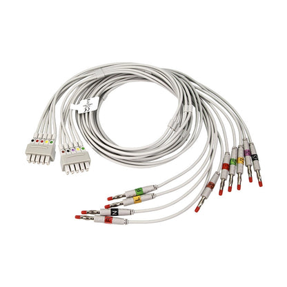 GE Healthcare EKG LeadWire Compatible 10-Leads With 4mm Banana IEC
