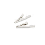 Alligator Clips  with 2mm Banana Socket Insulation Metal-White
